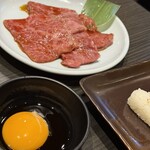 TOKYO焼肉ごぉ - 特上ロース(月見ダレ、一口おにぎり付き）