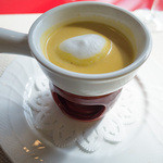 ワン スプーン - カレーセットの本日の特製スープ。「パンプキンスープ」。