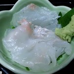 割烹 雅 - 割烹 雅 ＠板橋本町 定食に付く鱸の刺身