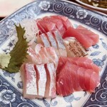 とっくり - つくり盛り合わせ二人前少なめにしてもらいました