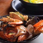 Grilled bouillabaisse pot