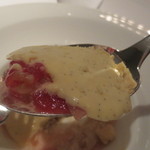 レフェルヴェソンス - 下のルバーブのコンフィとスイカと共に。