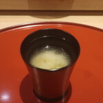 鮨 しみづ - あおさの味噌汁