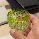 江戸前寿司 すし福 - 夏酒を江戸切子のお猪口でいただきました！