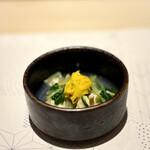 江戸前寿司 すし福 - ほたてと水菜のおひたし