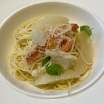 ガーデンキッチン かるめら - 桃と蟹の冷製パスタ