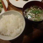関口亭 - ランチのご飯と味噌汁