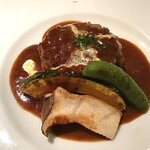 鉄板ダイニング ゆたか - 宮崎牛ハンバーグ　デミグラスソース