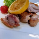 鉄板ダイニング ゆたか - 広島赤鶏のレモンバター