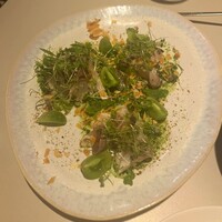 Trattoria Tabule - これ1枚エリﾁｬﾝ撮影♡カンパチのカルパッチョルッコラのピュレ