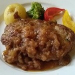 ハンバーグセット こがしオニオンシャリアピン風（サラダ・スープ・ライスorパン付き）