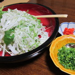 ・・・ - 鍋用の野菜と薬味