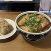 山ちゃんうどん - 小えび天うどん と かしわおにぎり