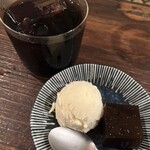たまや - デザート　珈琲ゼリーとバニラアイス&コーヒー