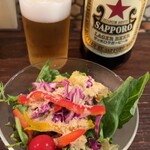 たまや 吉祥寺 - たまやサラダ。ドレッシングが美味