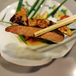 蝶や - 松茸とステーキ、同時喰い