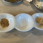 焼ジビエ 罠 神田 - セロリ塩、山わさび