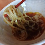 幸楽苑 - 温玉に漬けて