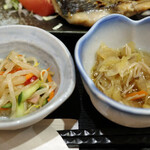 月山 - とうもろこしご飯と銀鮭とさわらの西京焼