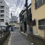 Pizzeria Bar Trico - 船橋駅側（右側が船橋駅側）からのお店外観の眺め