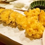 金太郎寿し - サツマイモ＆とうきびの天ぷら