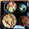 とんかつトミタ - かつ丼900円+セット200円