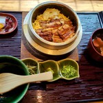 あなご飯 津田 - あなご飯（赤出汁・香物付）