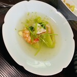 茅葺れすとらん 喫茶去 - 海老と茄子のあんかけ♫