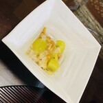 茅葺れすとらん 喫茶去 - キウイと茸の大根おろし♫