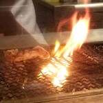 ねぎし - ポーク調理中。