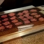 ねぎし - 牛タン調理中。