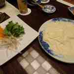 梅の花 太宰府別荘 自然庵 - 湯葉のしゃぶしゃぶ用湯葉と野菜