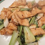 中国レストラン 桃花林 - 海老とイカと青梗菜の豆豉炒め、絶品