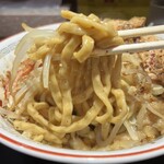 ラーメン 源 - 並ラーメンの汁なし　麺リフトアップ