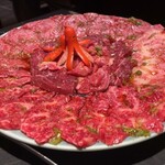 焼肉店 ナルゲ - 和牛盛り合わせ（ロース、カルビ、ハラミ)
