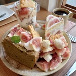 カフェ プランタン - いちじく尽くしスイーツ３点盛り＋追いいちじく