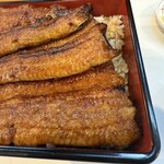 炭焼うなぎ 加茂 - 量の多さに圧倒される（これで一尾と換算）