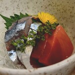 大はし - 刺身盛り(中とろ・真サバ)