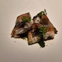 薪焼 銀座おのでら - 鰻　蓮根　木の芽