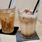 cafe shibaken - ゆずティー、キャラメルオレ