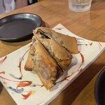 中華バル 藍天 - さんまときのこの春巻き