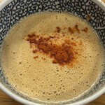 つけ麺 いちびり - スパイスが効いたみそスープ☺️