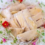 館山美食倶楽部 - 2025.9 対馬地鶏の低温調理 丸ごと姿蒸し 生姜ソース