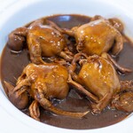 館山美食倶楽部 - 2025.9 広東産鳩のフカヒレ包み 佛跳牆（金華火腿、干し貝柱、干し鮑、干し海鼠）煮込み