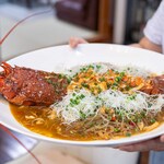 館山美食倶楽部 - 2025.9 活け房州海老（伊勢海老）1kgサイズと春雨の台州煮込み