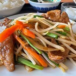 龍華 - ニラレバ定食 1,200円