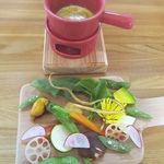 カフェ　ランプ - 朝採れ鴨川産季節野菜のバーニャカウダ