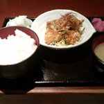 Hakata Mangetsu - 満月からあげ（油淋鶏ソース）のランチ（５００円）