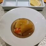 天冨良 麻布よこ田 - ごま豆腐、子持ち昆布