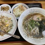 あさひ亭 - 料理写真:かつおやきめしとラーメン